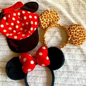 Lot 3 Mickey Disney Minnie Mouse hat giraffe
